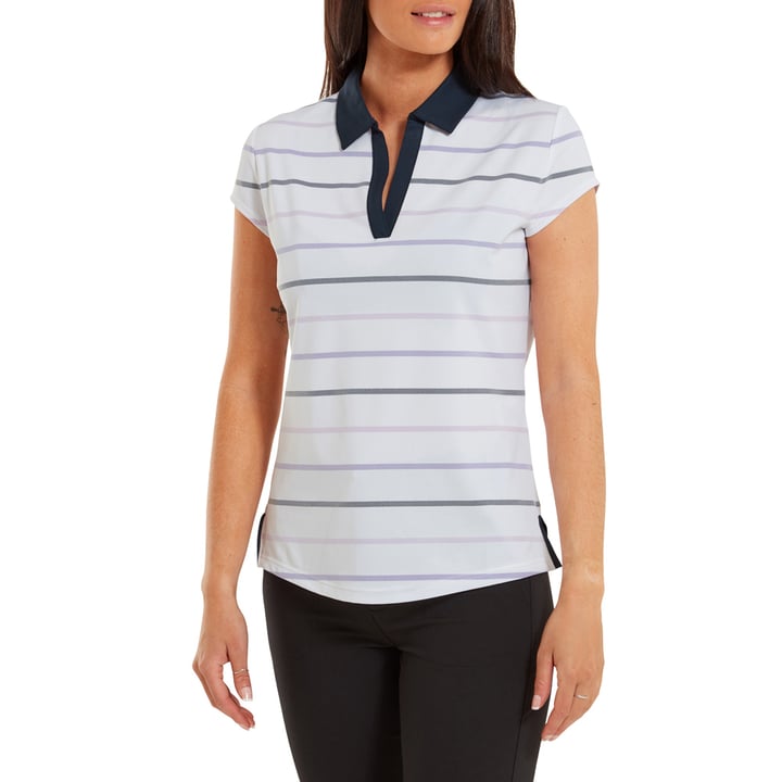 Cap Sleeve Birdseye Stripe FootJoy