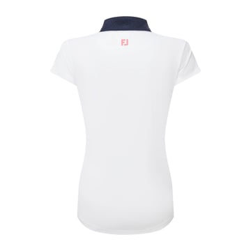 Cap Sleeve Print Trim Lisle Hvid FootJoy