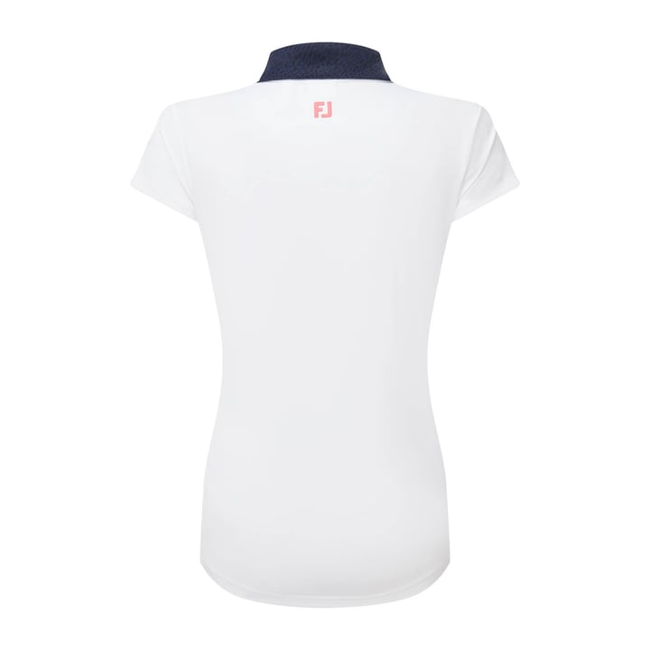 Cap Sleeve Print Trim Lisle Hvid FootJoy