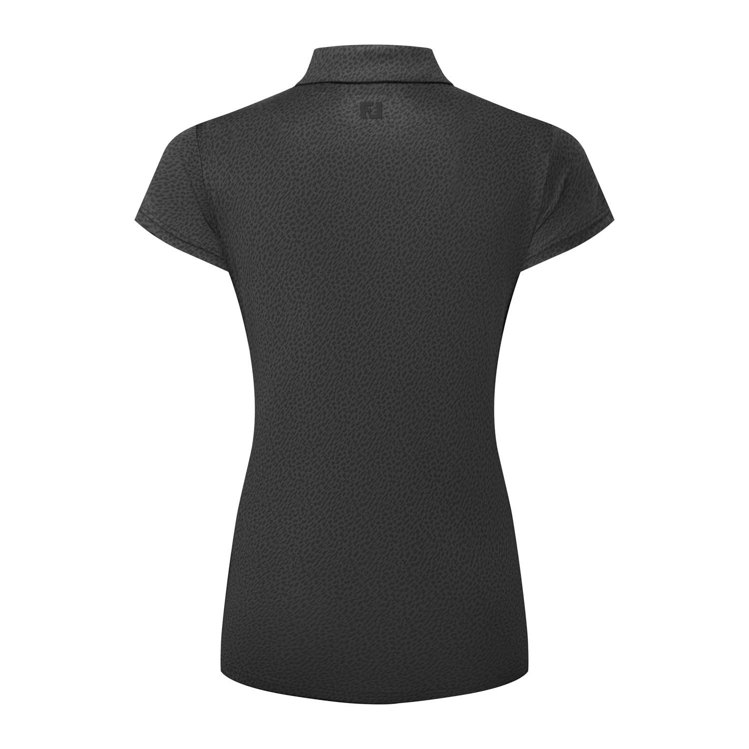 Animal Print Cap Sleeve Lisle Svart FootJoy