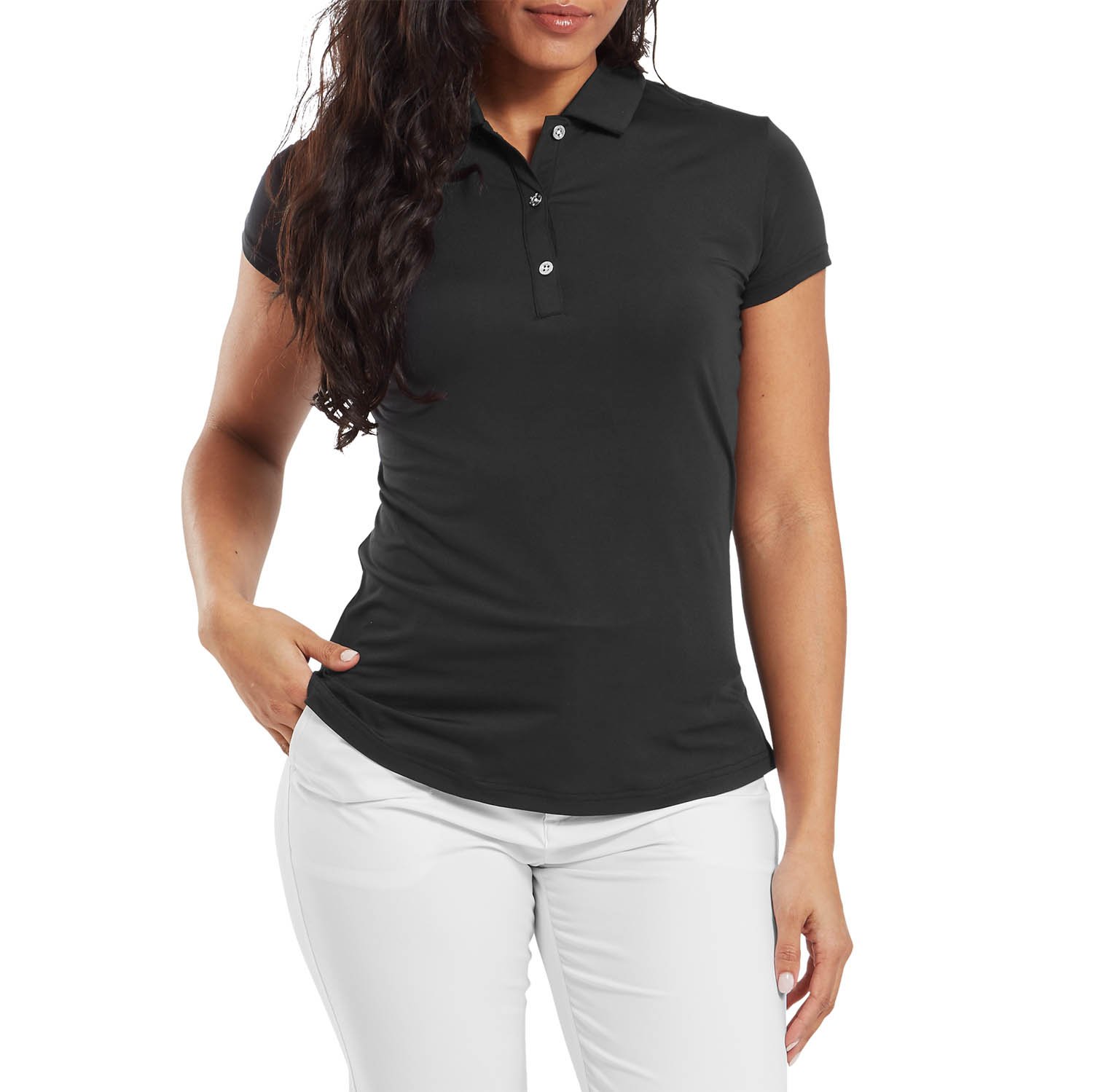 Cap Sleeve Lisle Svart FootJoy