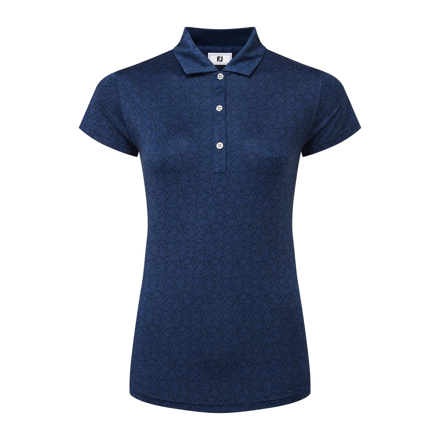 Painted Floral Cap Sleeve Lisle Blå