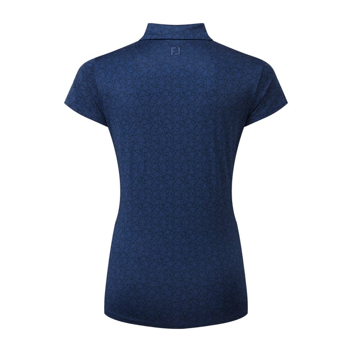Painted Floral Cap Sleeve Lisle Blå FootJoy