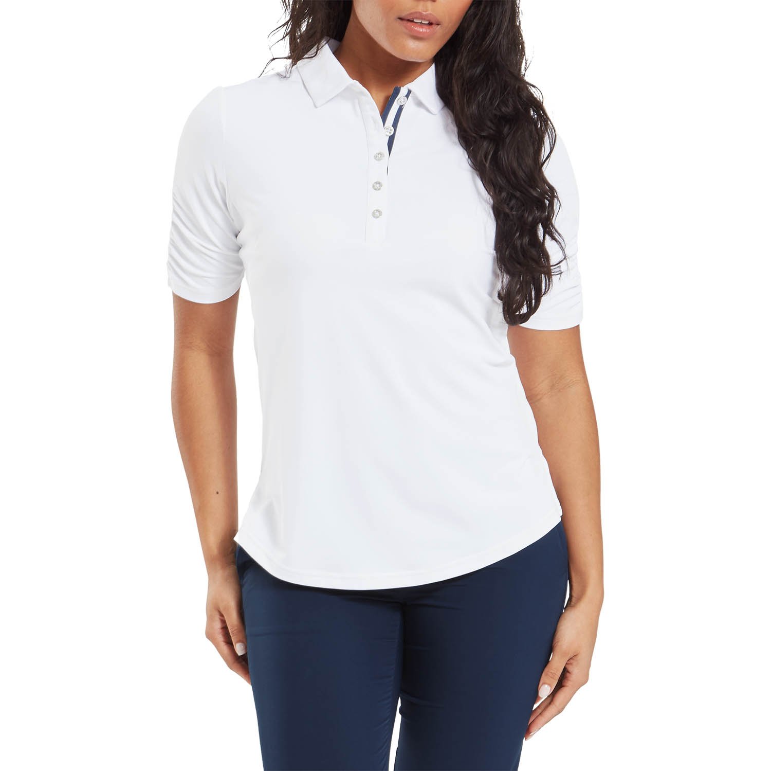 Half Sleeve Ruched Lisle Vit FootJoy