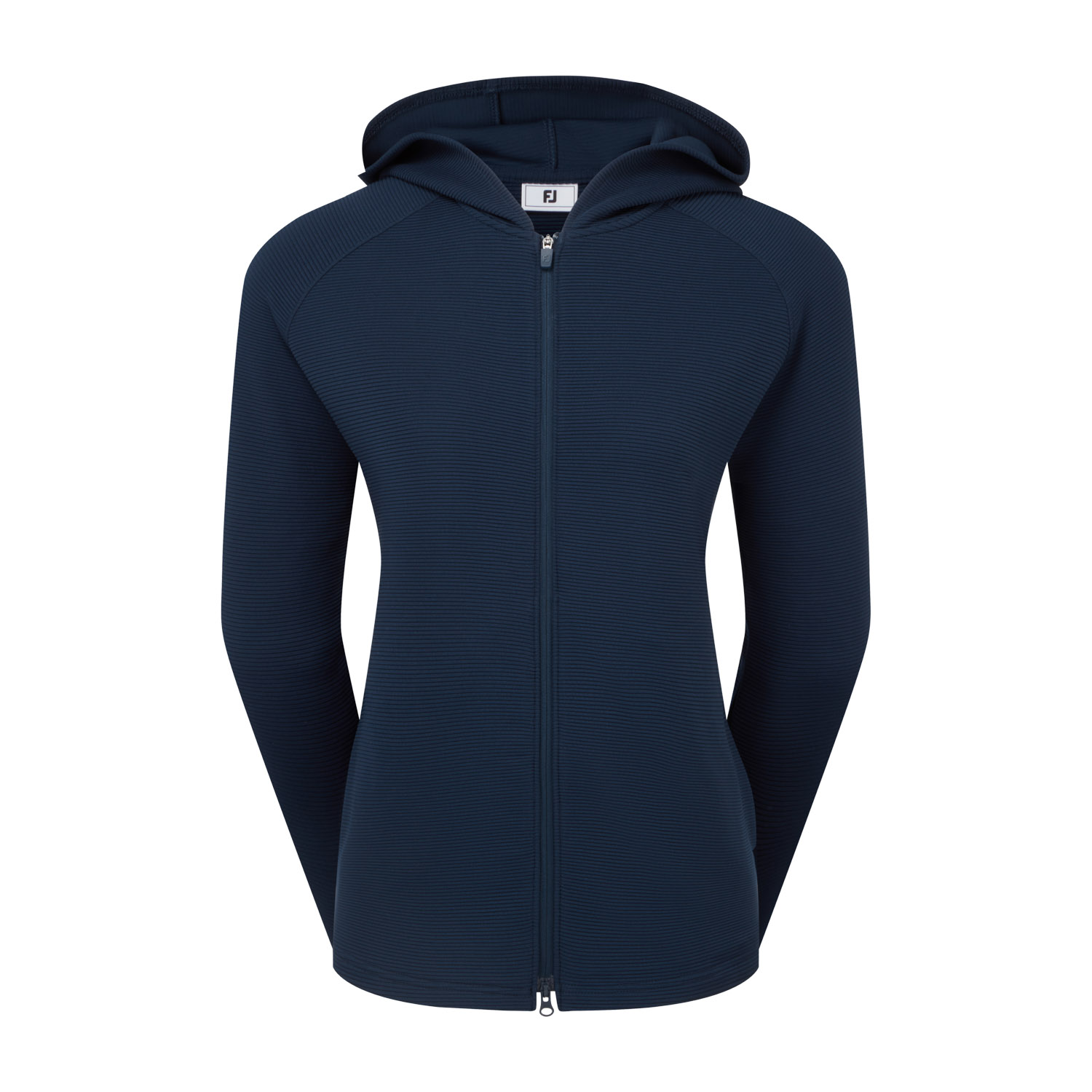 Full-Zip Ottoman Hoodie Blå