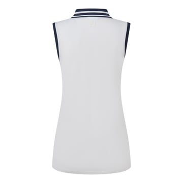 Contrast Rib Knit Sleeveless Polo Hvit FootJoy