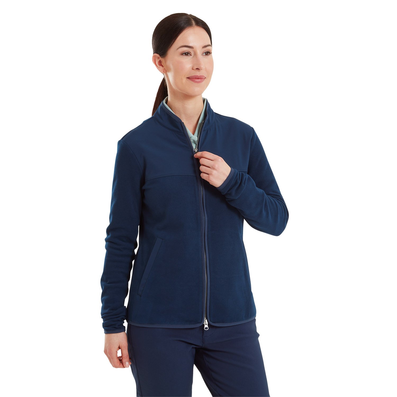 Microfleece Full-Zip Midlayer Blå FootJoy Microfleece Full-Zip Midlayer Blå FootJoy