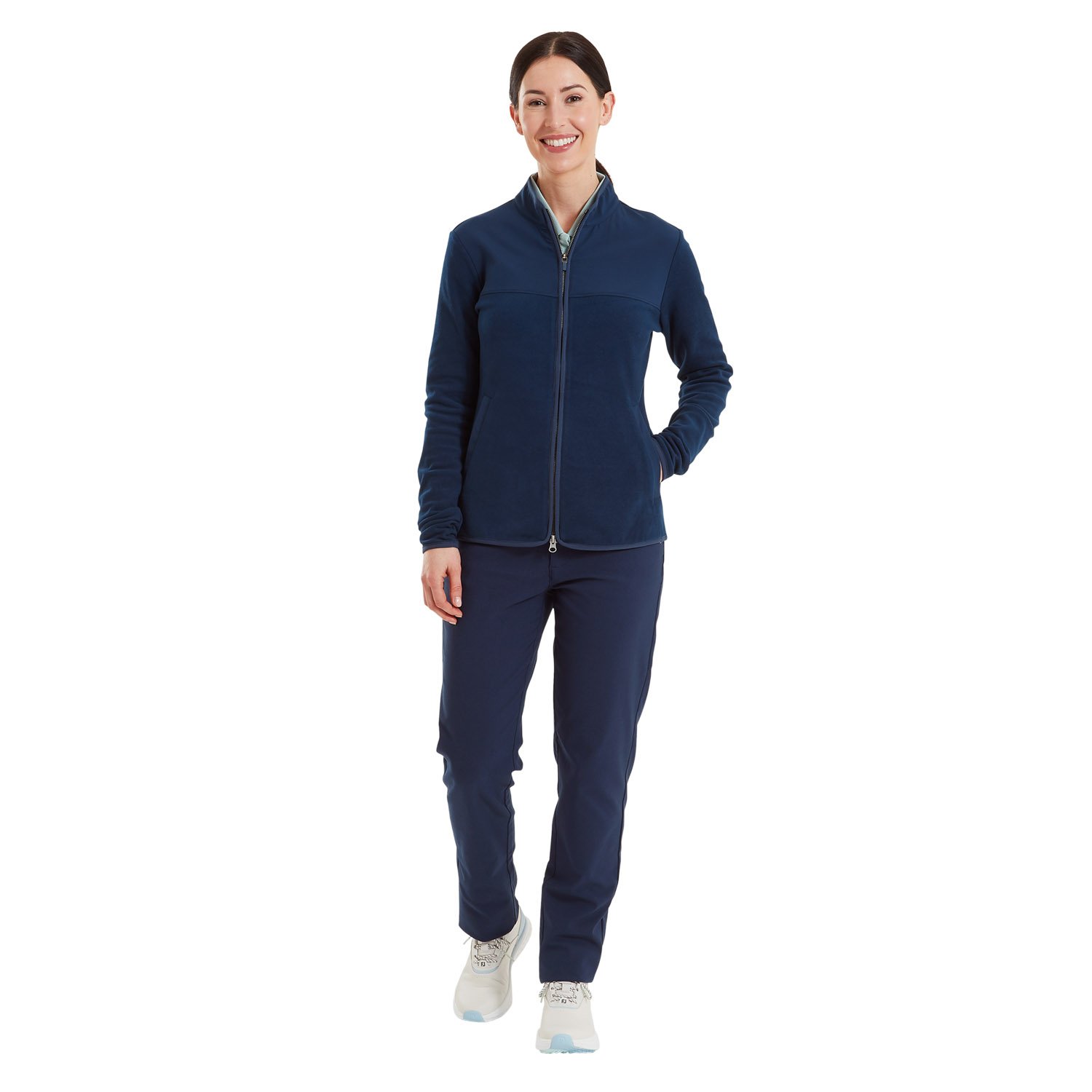 Microfleece Full-Zip Midlayer Blå FootJoy Microfleece Full-Zip Midlayer Blå FootJoy