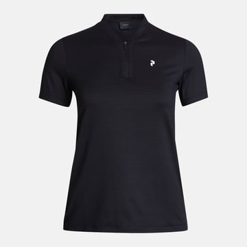 W Turf Zip Ss Schwarz Peak Performance