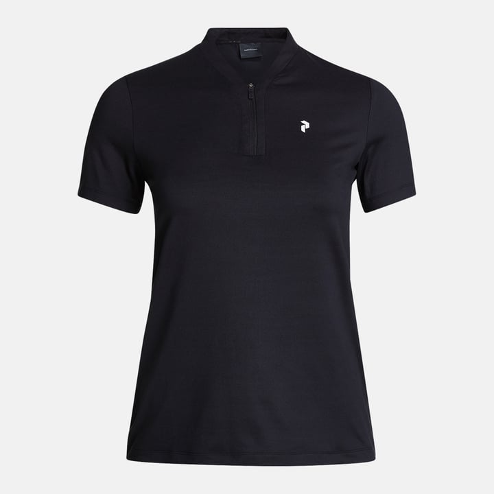 W Turf Zip Ss Schwarz Peak Performance