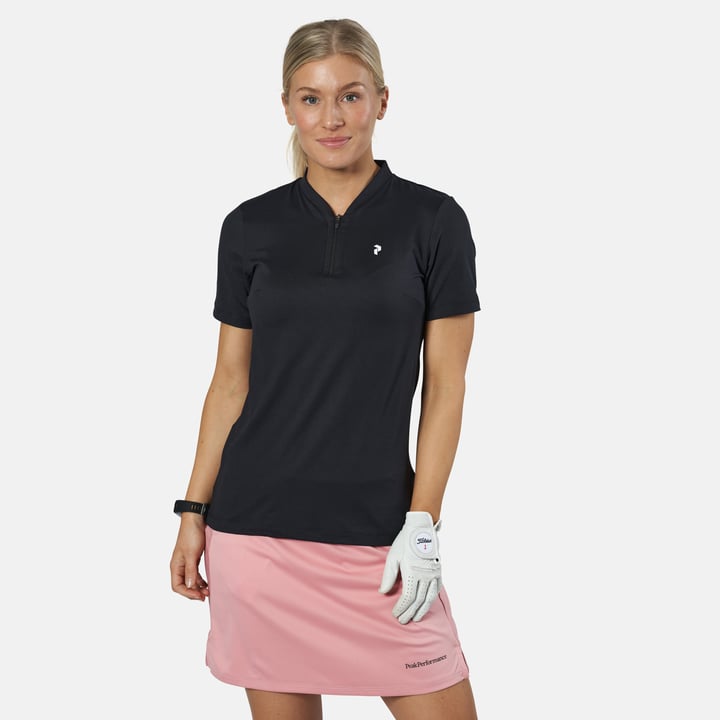 W Turf Zip Ss Schwarz Peak Performance