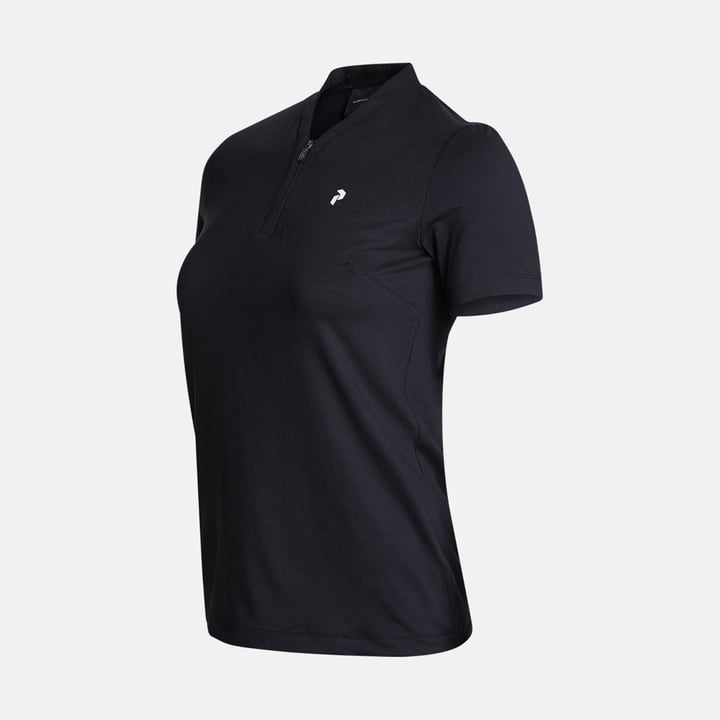 W Turf Zip Ss Schwarz Peak Performance