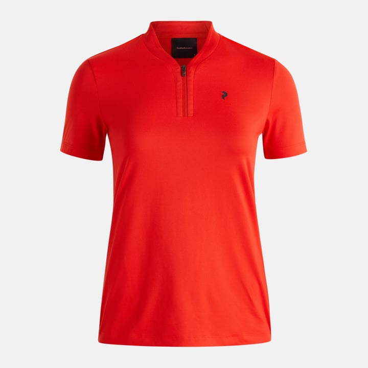 W Turf Zip Ss Rød Peak Performance