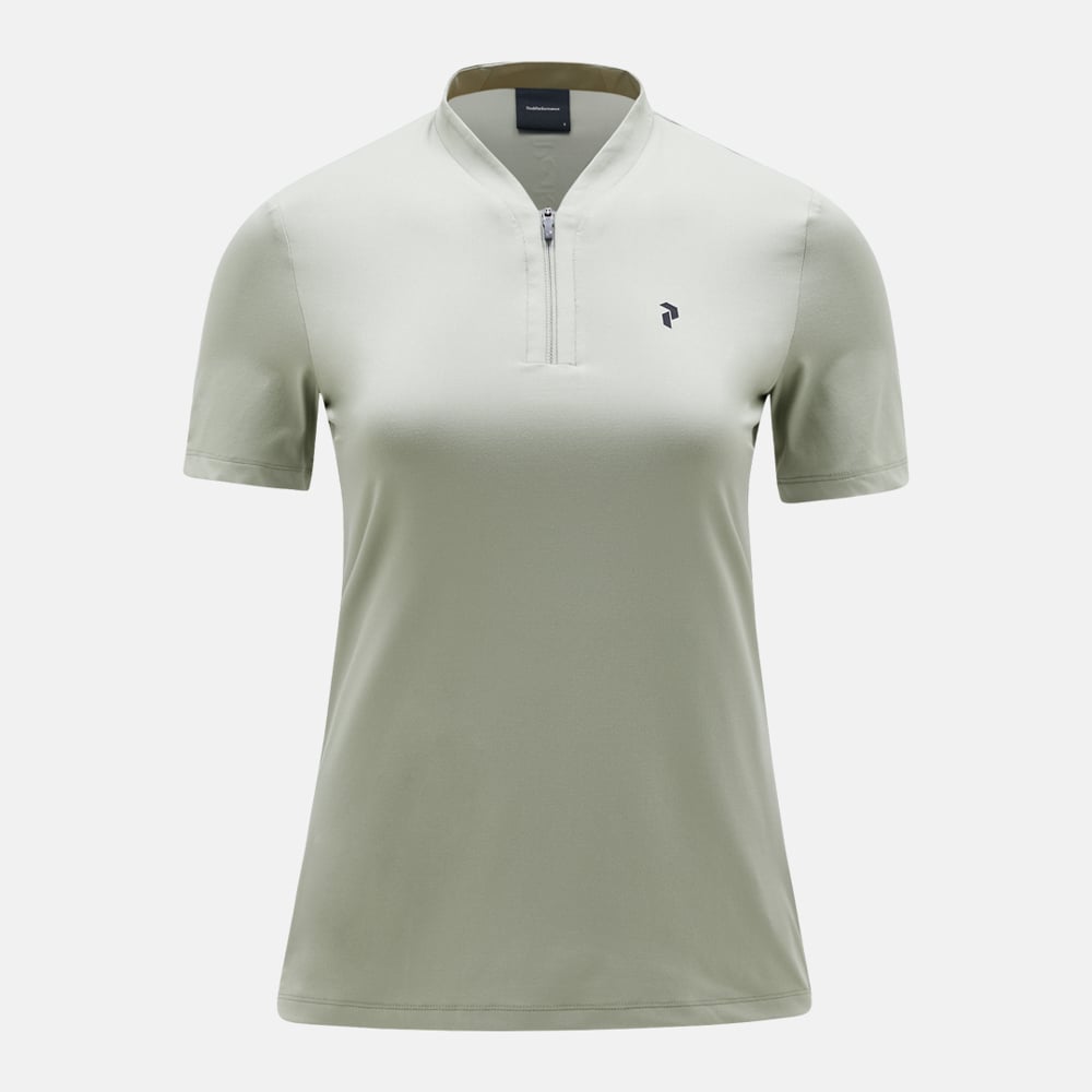 W Turf Zip Ss Top