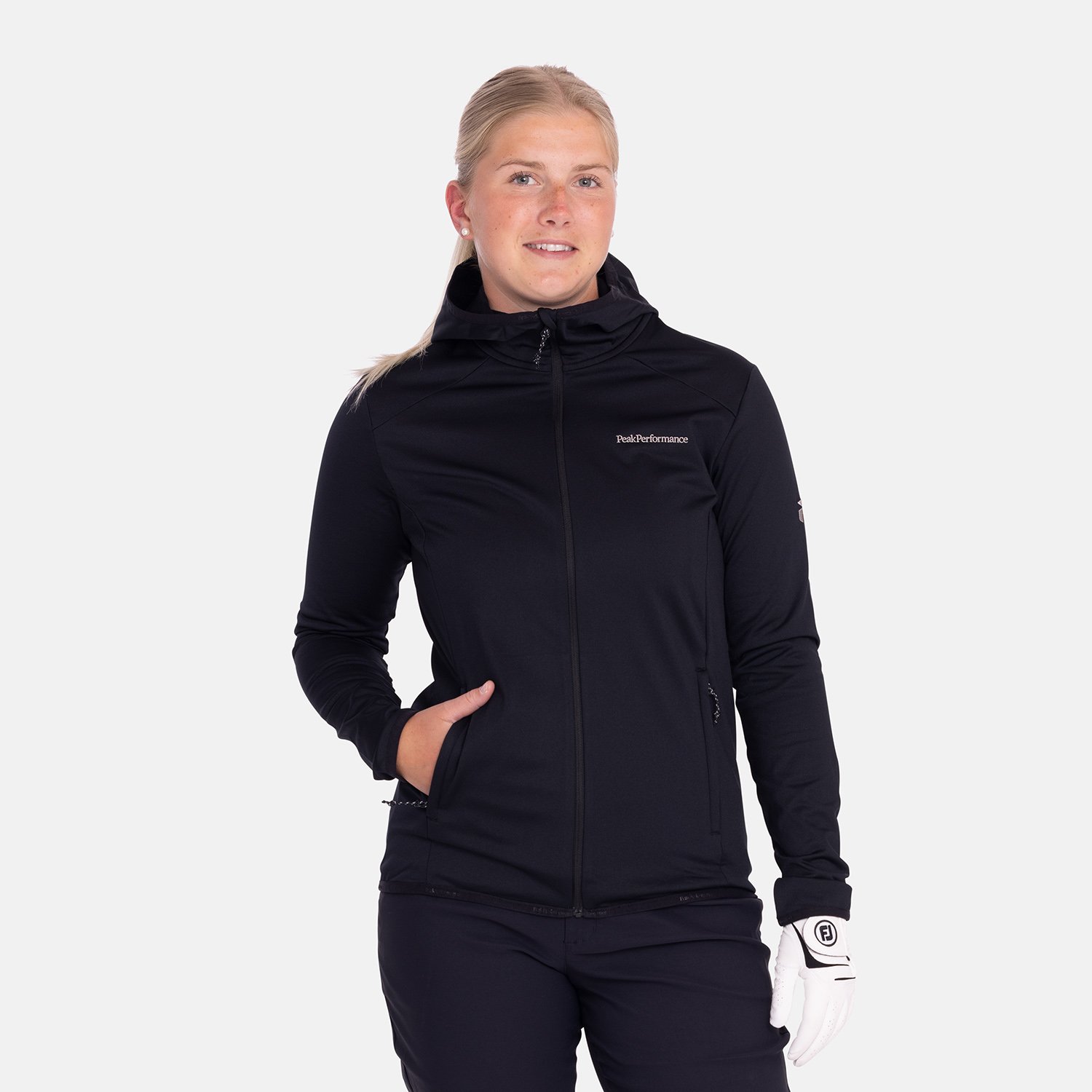 W Light Zip Hood Schwarz Peak Performance