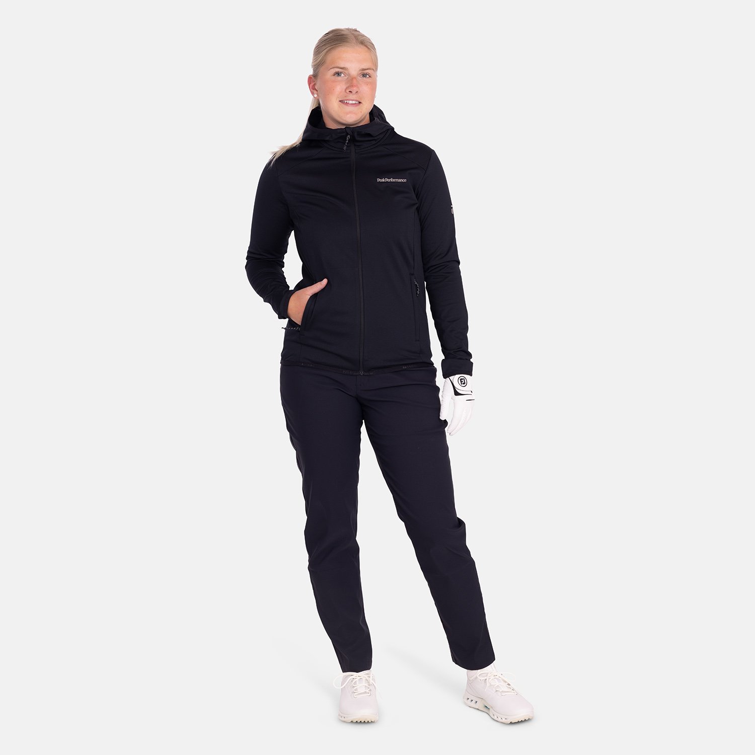 W Light Zip Hood Schwarz Peak Performance
