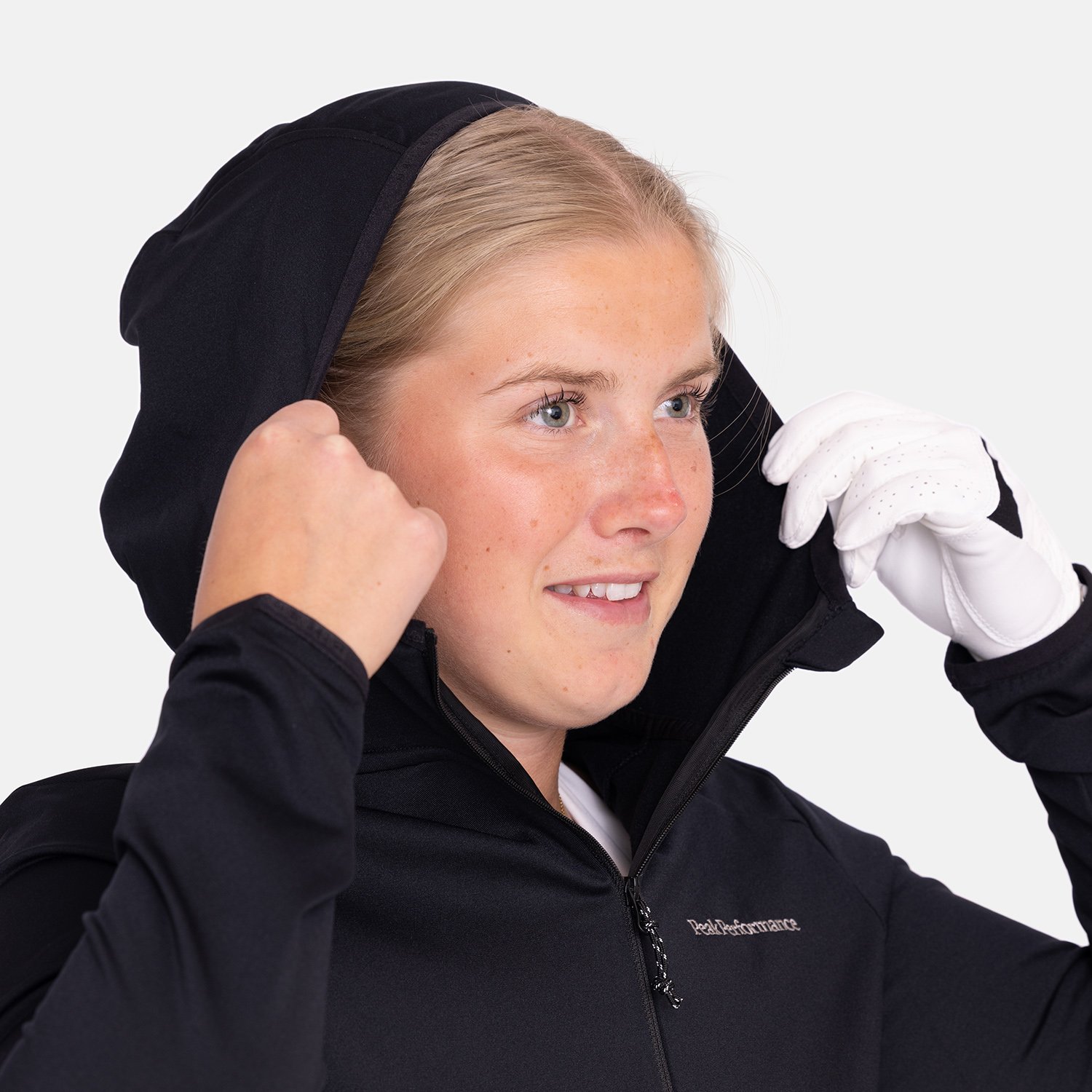 W Light Zip Hood Schwarz Peak Performance