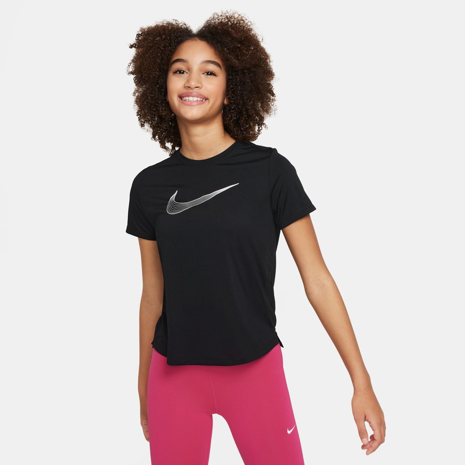 One Big Kids' (Girls') Dri-Fit Svart