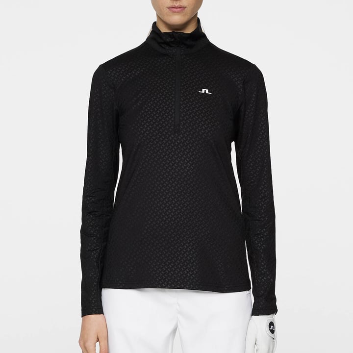 Lauryn Quarter Zip Mid Layer Schwarz J.Lindeberg