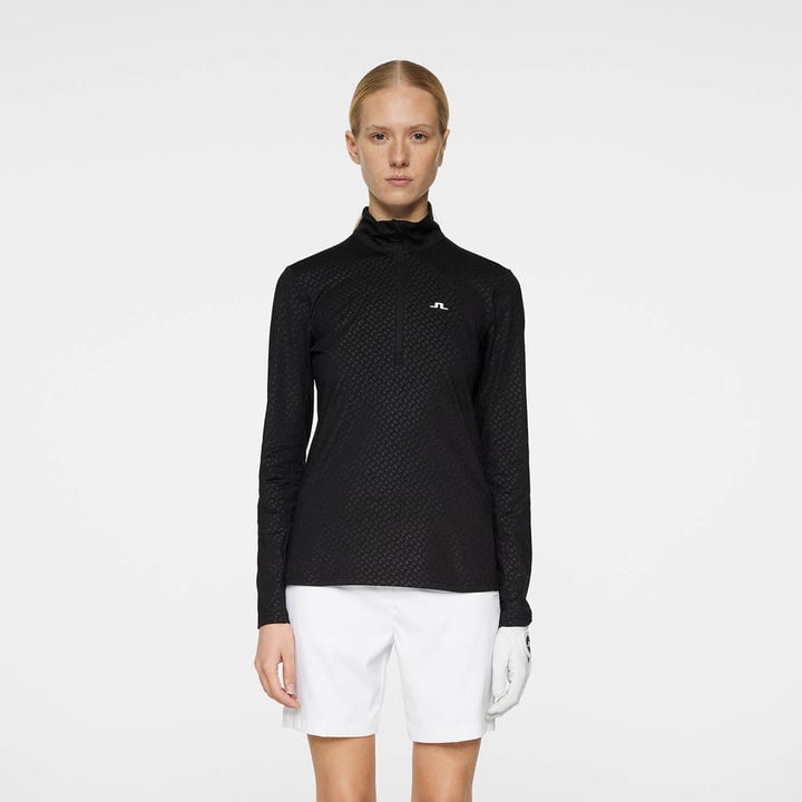 Lauryn Quarter Zip Mid Layer Schwarz J.Lindeberg