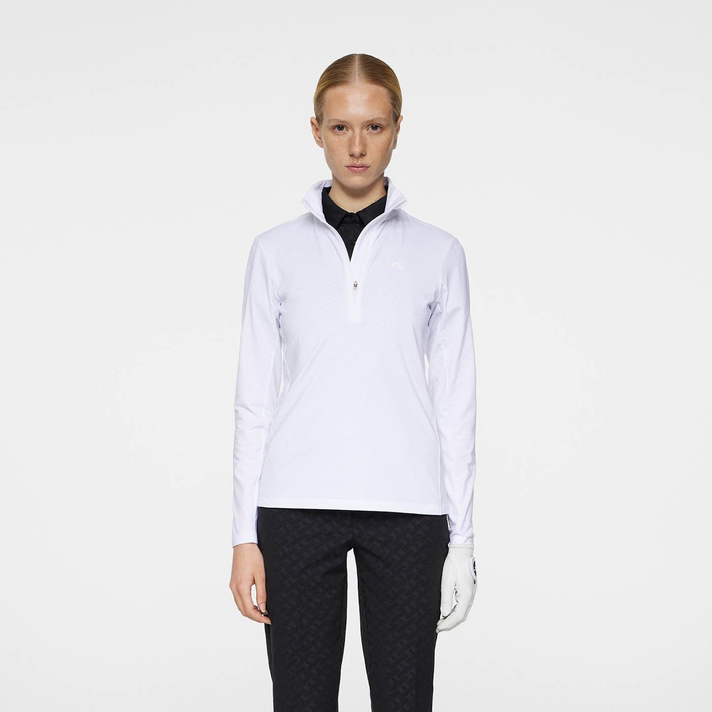 Lauryn Quarter Zip Mid Layer Valkoinen J.Lindeberg