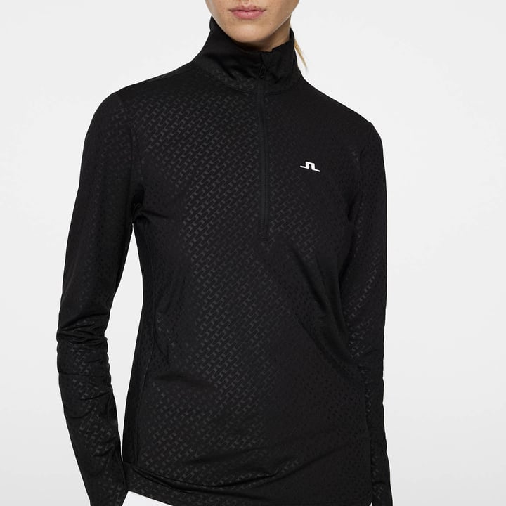 Lauryn Quarter Zip Mid Layer Svart J.Lindeberg Lauryn Quarter Zip Mid Layer Svart J.Lindeberg