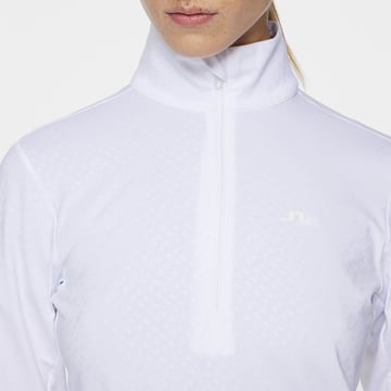 Lauryn Quarter Zip Mid Layer Weiß J.Lindeberg