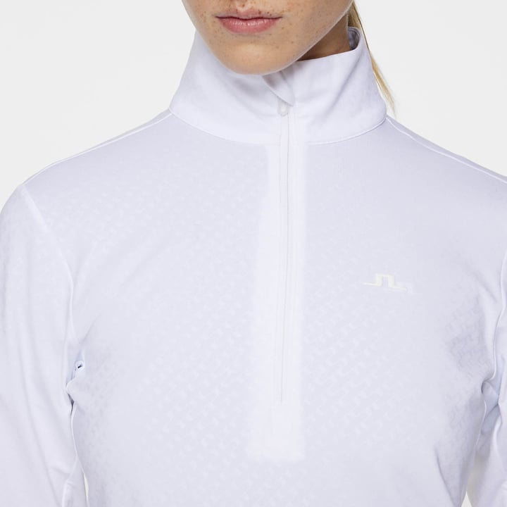 Lauryn Quarter Zip Mid Layer Weiß J.Lindeberg
