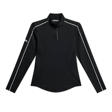 Adiola Quarter Zip Mid Layer Musta J.Lindeberg