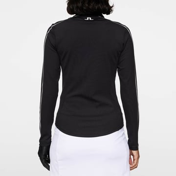 Adiola Quarter Zip Mid Layer Musta J.Lindeberg