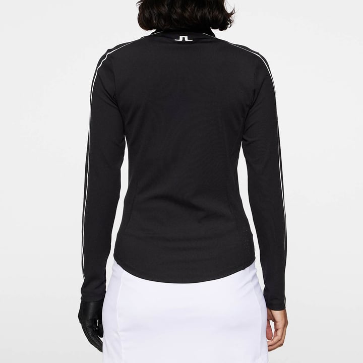 Adiola Quarter Zip Mid Layer Musta J.Lindeberg