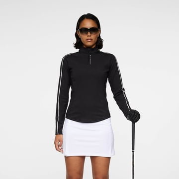 Adiola Quarter Zip Mid Layer Musta J.Lindeberg