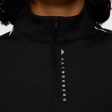 Adiola Quarter Zip Mid Layer Musta J.Lindeberg