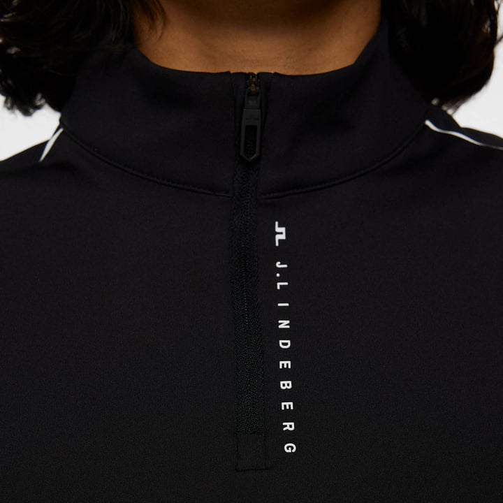 Adiola Quarter Zip Mid Layer Musta J.Lindeberg