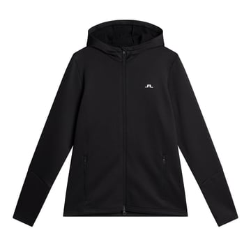 W Aerial Zip Hood Svart J.Lindeberg