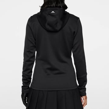 W Aerial Zip Hood Svart J.Lindeberg