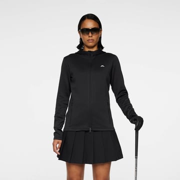 W Aerial Zip Hood Svart J.Lindeberg