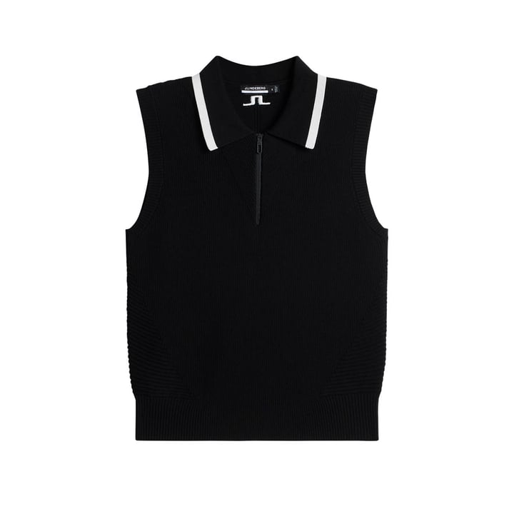 Ramona Knitted Polo Shirt Sort J.Lindeberg