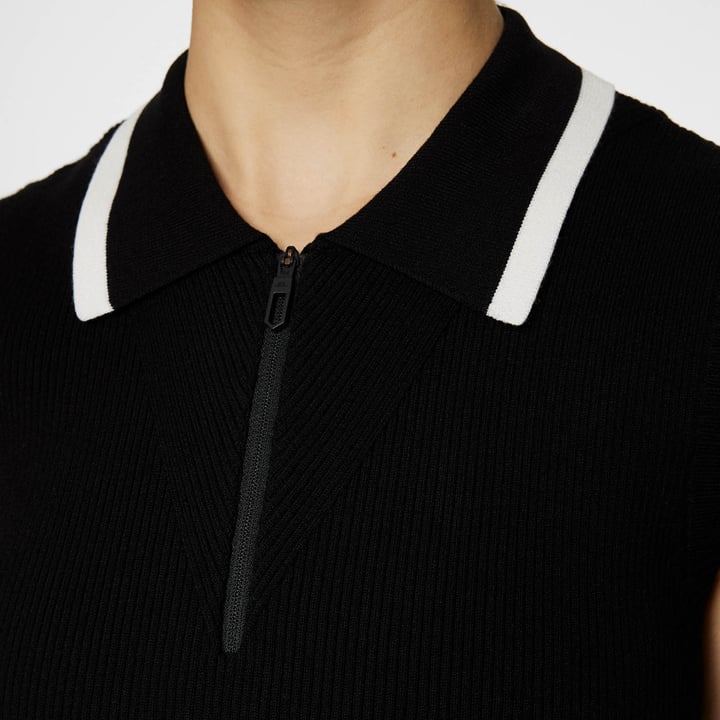 Ramona Knitted Polo Shirt Sort J.Lindeberg