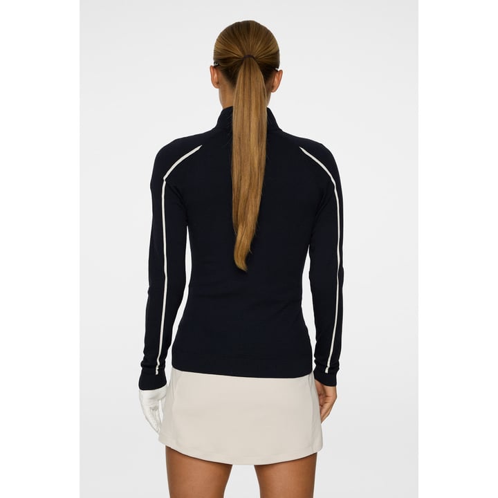 Aubree Knitted Zip Sweater Blå J.Lindeberg