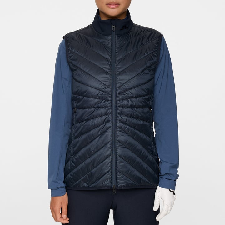 Madde Quilt Hybrid Vest Blå J.Lindeberg