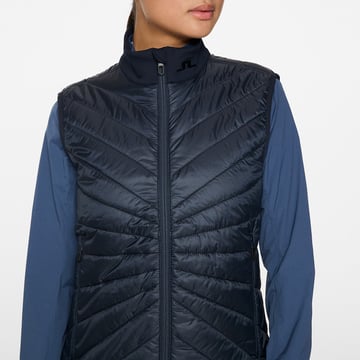 Madde Quilt Hybrid Vest Blå J.Lindeberg