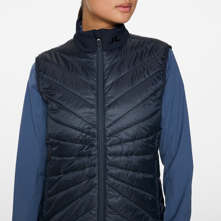 Madde Quilt Hybrid Vest Blå J.Lindeberg