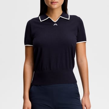 Malva Knitted Polo Shirt Blue J.Lindeberg