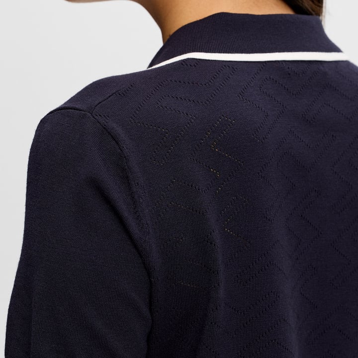 Malva Knitted Polo Shirt Blue J.Lindeberg Malva Knitted Polo Shirt Blue J.Lindeberg
