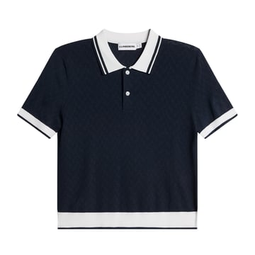 Polly Pointelle Polo Blå J.Lindeberg