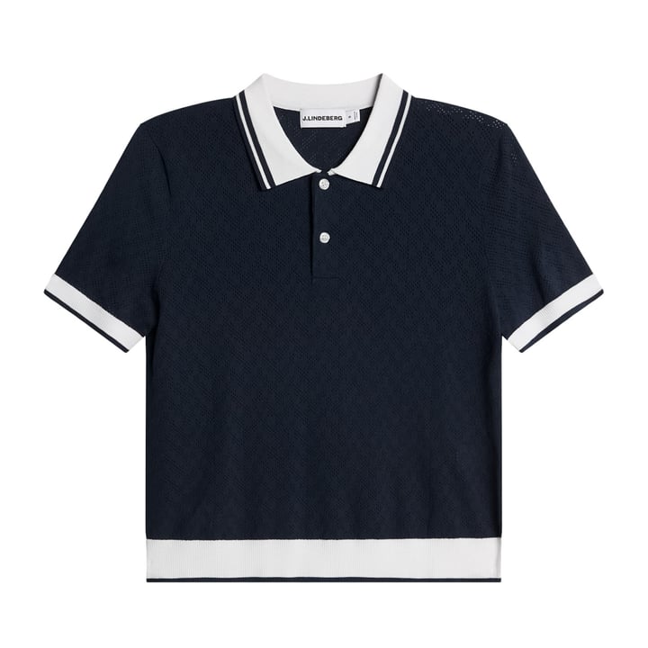Polly Pointelle Polo Blå J.Lindeberg