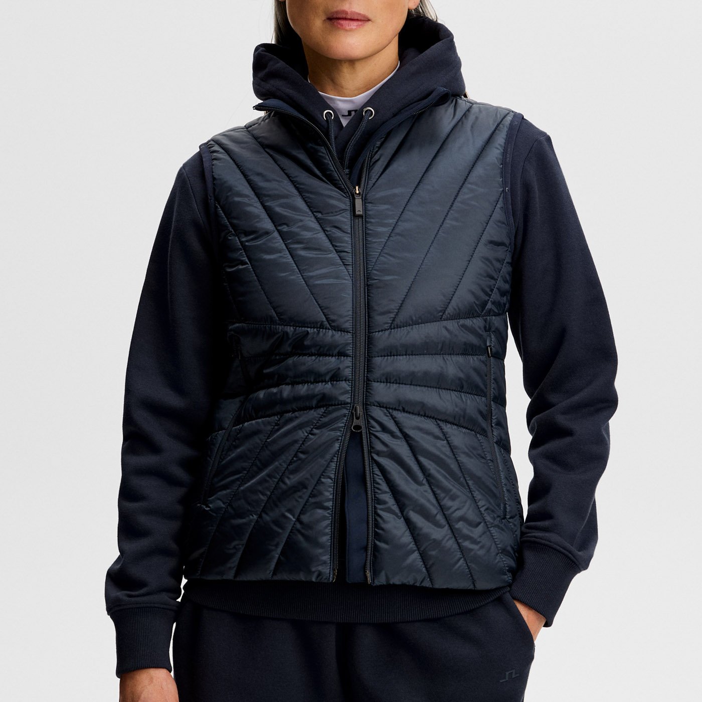 Holma Quilt Hybrid Vest Blå J.Lindeberg