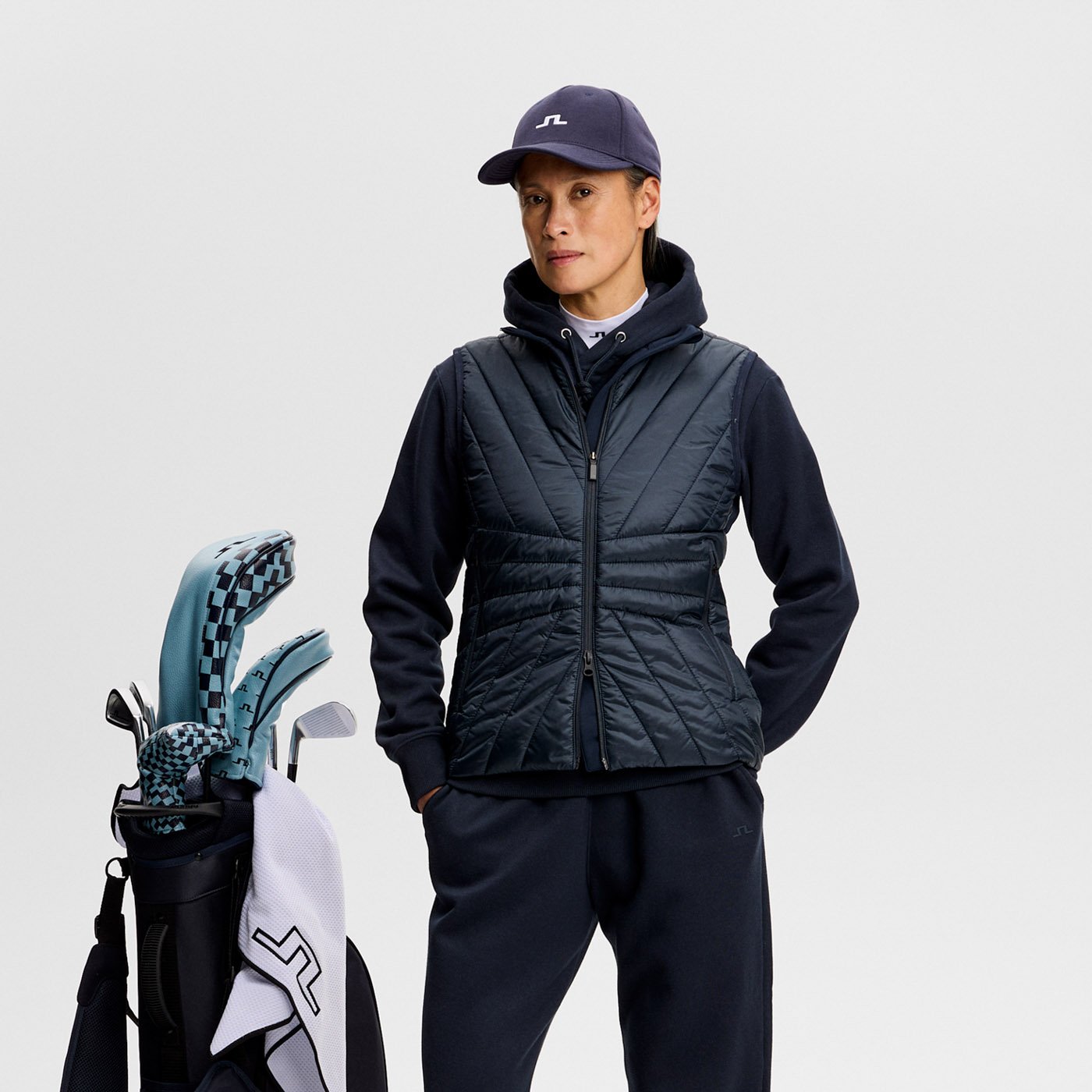 Holma Quilt Hybrid Vest Blå J.Lindeberg