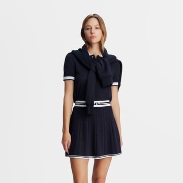 Pamela Pointelle Knitted Skirt Blå J.Lindeberg